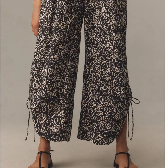 Anthro Ruched Parachute Poplin Pants - Tall - Picture 2 of 14